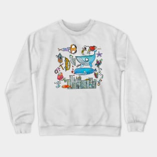 Crayon collage Art Crewneck Sweatshirt